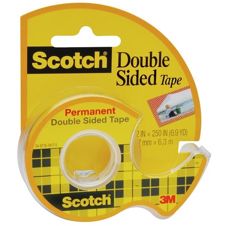 3M 3M MMM136-6 Scotch Tape Double Stick; 0.5 x 250 in. - 6 Roll MMM136-6